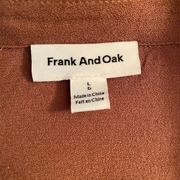Frank and Oak Camp Collar Blouse in Brown - Picture 2 of 5